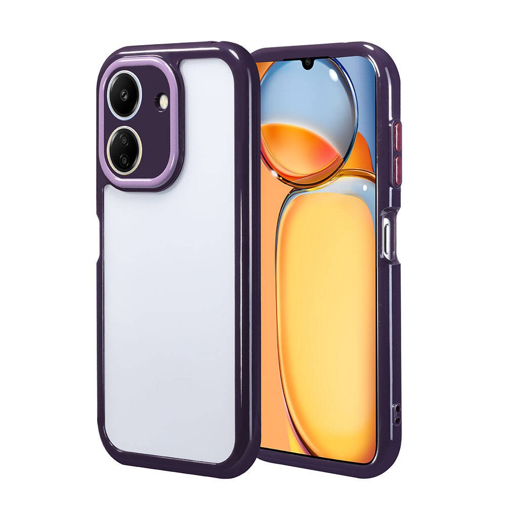 Xiaomi Poco C65 Kamera Korumalı Renkli Kenar ve Çerçeve Tasarımlı Zore Vitamin Kılıf
