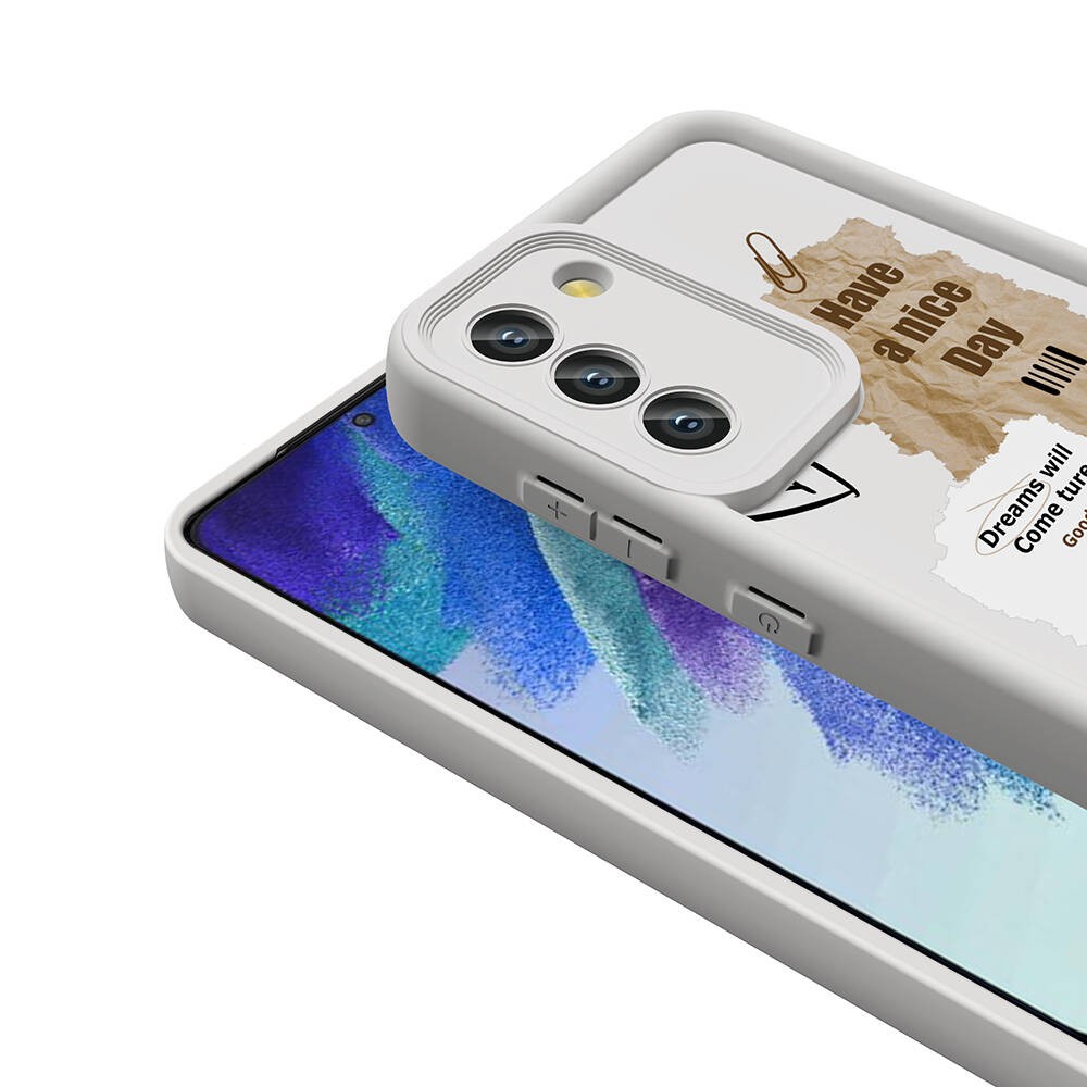 Galaxy S21 FE Kamera Korumalı Baskılı Arka Yüzey Zore Klas Kılıf