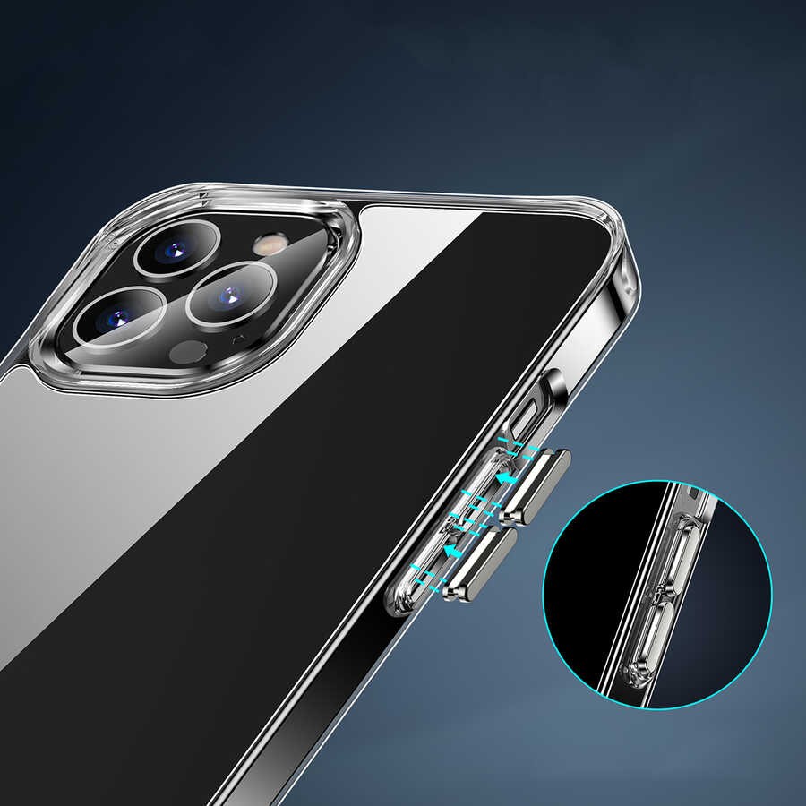 iPhone 14 Pro Max Standlı Şeffaf Silikon Zore L-Stand