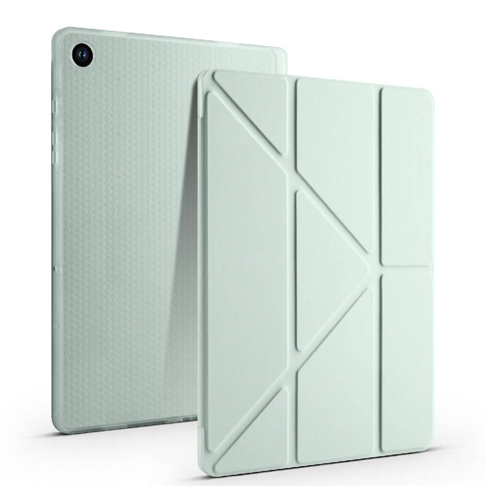 Galaxy Tab A9 Plus  Zore Tri Folding Kalem Bölmeli Standlı