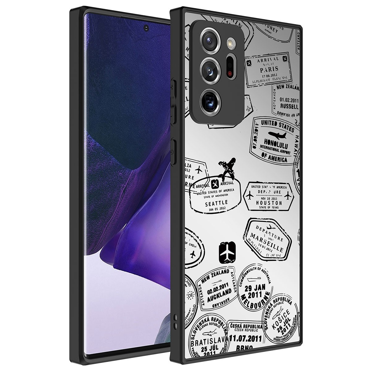 Galaxy Note 20 Ultra Aynalı Desenli Kamera Korumalı Parlak Zore Mirror Kapak