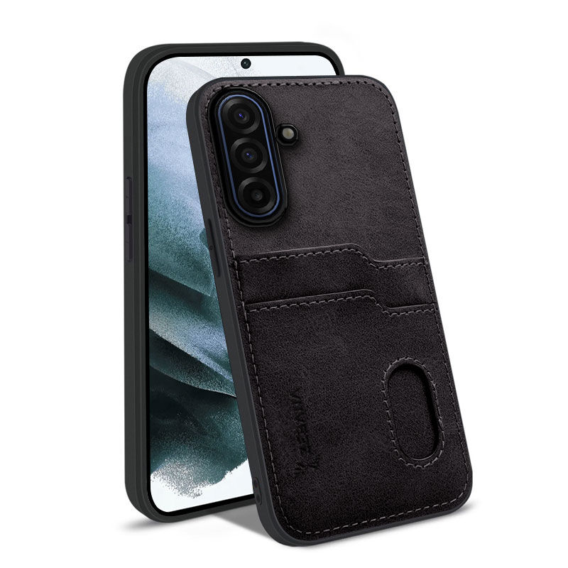 Samsung Galaxy A17 Uyumlu Zebana Kartlıklı Pu Deri Kılıf