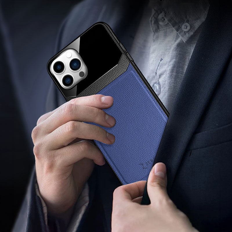Apple - iPhone 15 Pro Uyumlu Zebana Lens Deri Kılıf