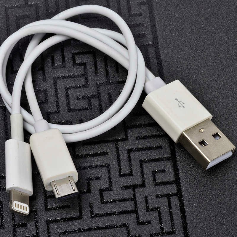 Zore Double Lightning-Micro Short USB Cable