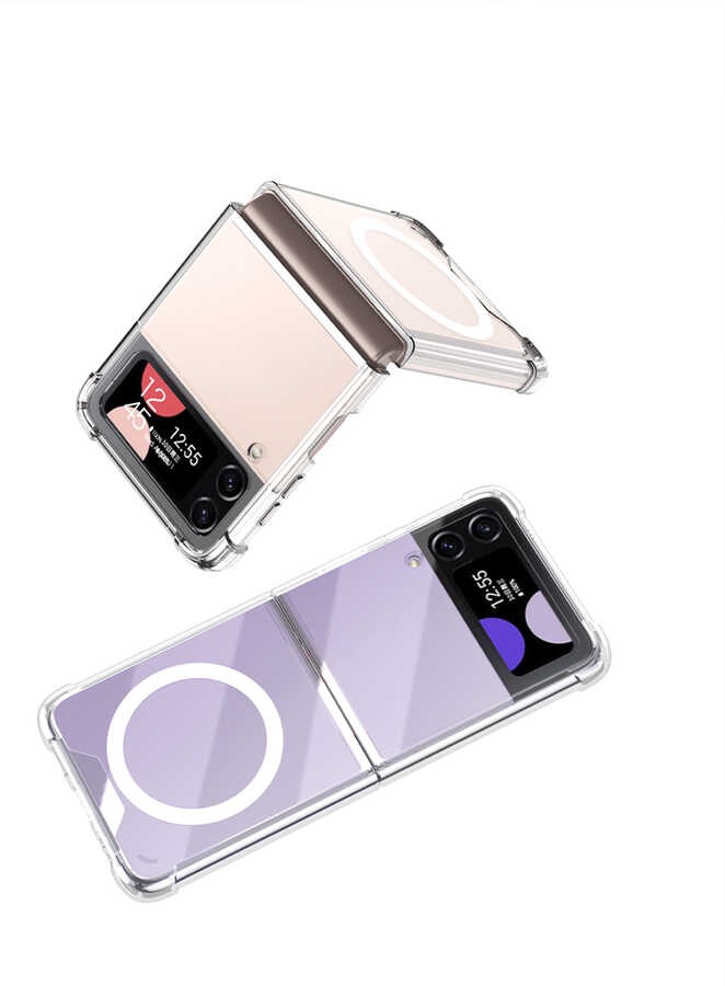 Galaxy Z Flip 3 Wireless Şarj Özellikli Airbagli Zore Kıpta Anti Shock Magsafe