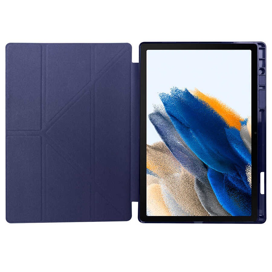 Galaxy Tab A8 10.5 SM-X200 (2021)  Zore Tri Folding Kalem Bölmeli Standlı