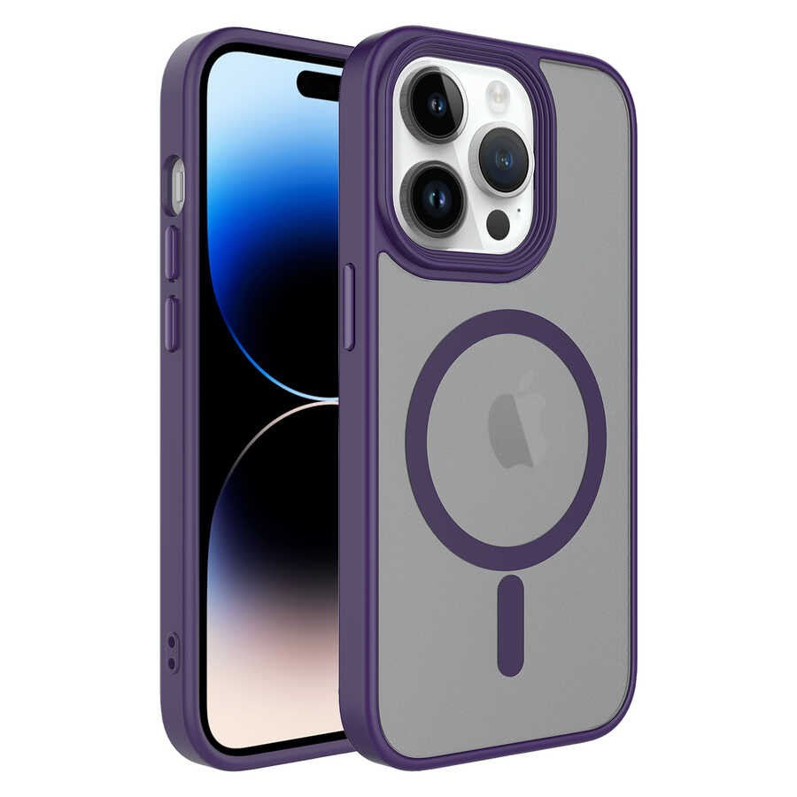 iPhone 12 Pro Kılıf Mat Arka Yüzey Wireless Şarj Özellikli Zore Flet Magsafe Kılıf