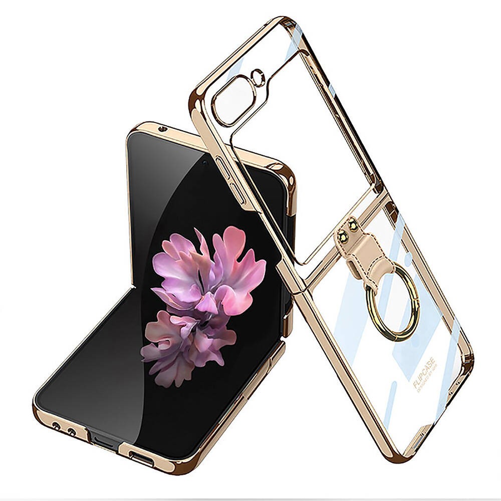 Galaxy Z Flip 6 Case Zore Ring Kipta Cover