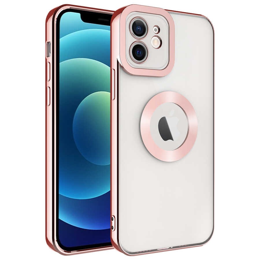 iPhone 12 Kamera Korumalı Logo Gösteren Zore Omega Kılıf