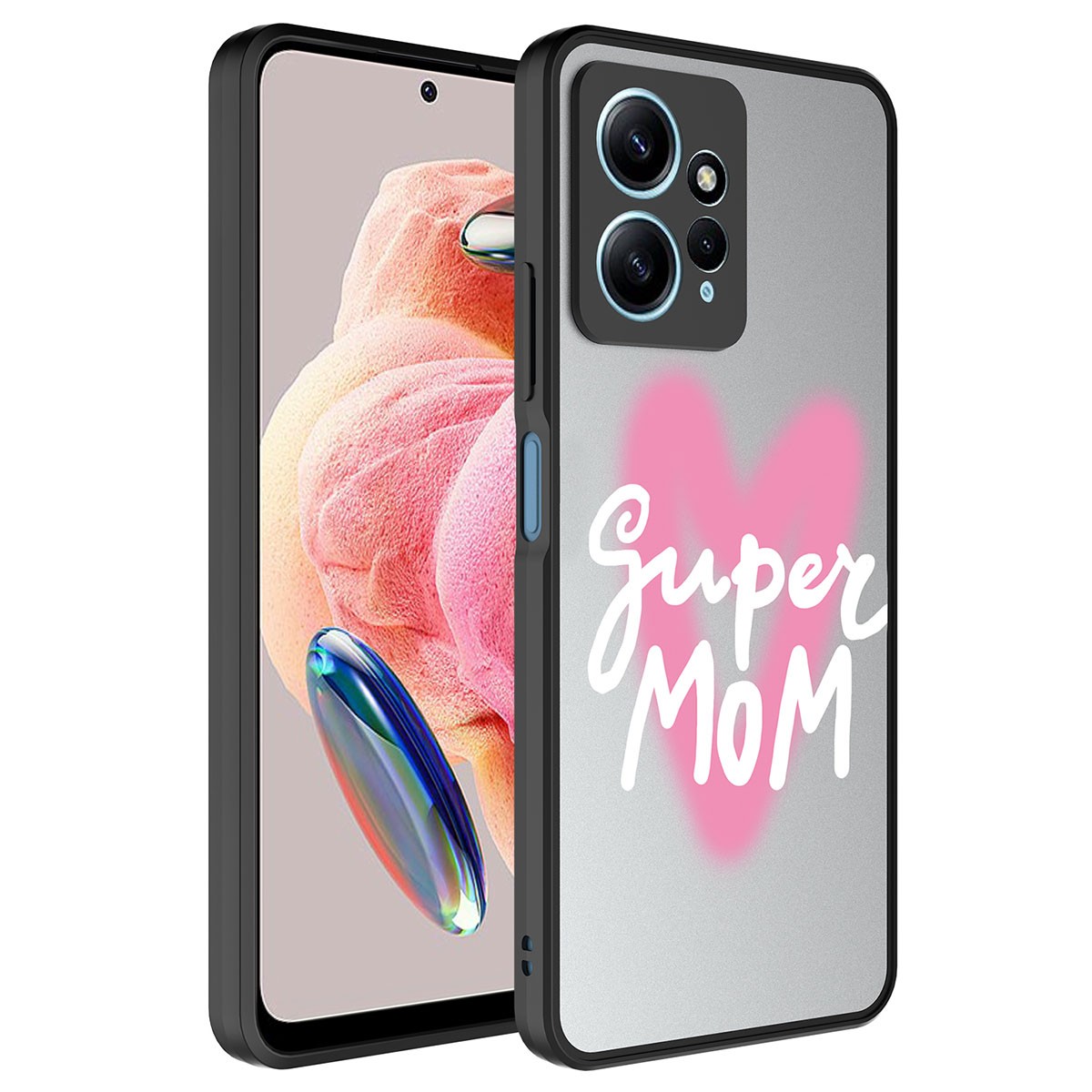 Xiaomi Redmi Note 12 4G Aynalı Desenli Kamera Korumalı Parlak Zore Mirror Kapak