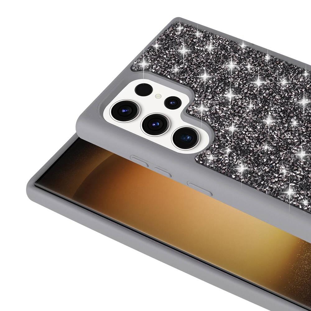 Galaxy S23 Ultra Parlak Taşlı Tasarım Zore Pırlanta