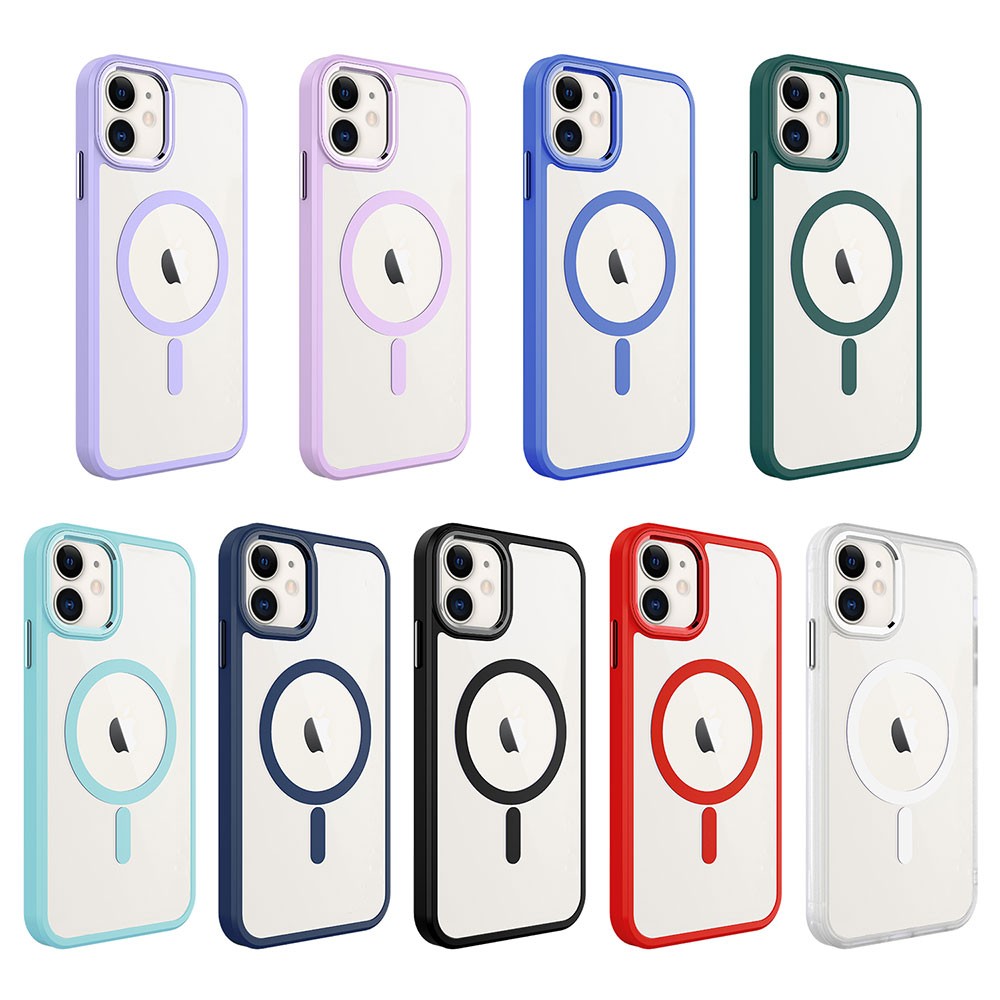 iPhone 11 Kılıf Wireless Şarj Özellikli Zore Krom Magsafe Silikon Kılıf