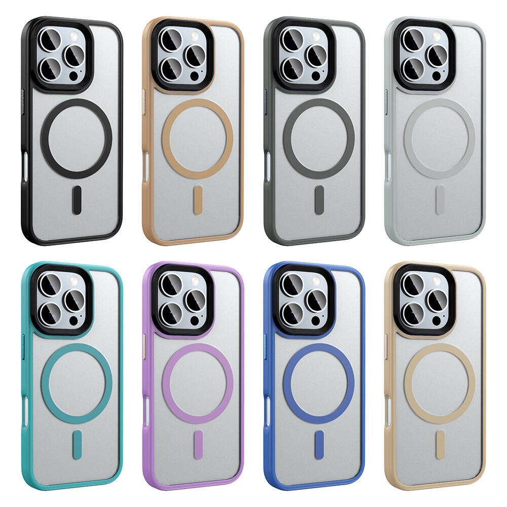 Apple iPhone 16 Pro Max Case Matte Back Surface Zore Flet Magsafe Cover with Wireless Charging Feature