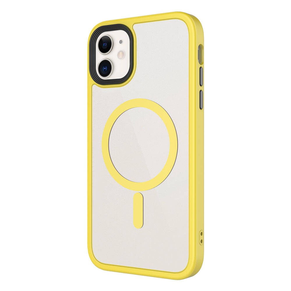 iPhone 11 Kılıf Mat Arka Yüzey Wireless Şarj Özellikli Zore Flet Magsafe Kılıf
