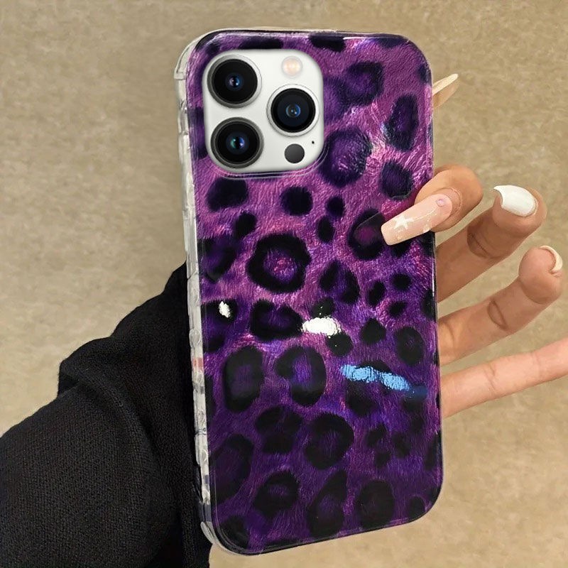 iPhone 14 Pro Max Uyumlu Leopar Desenli Zebana Luxe Silikon Kılıf