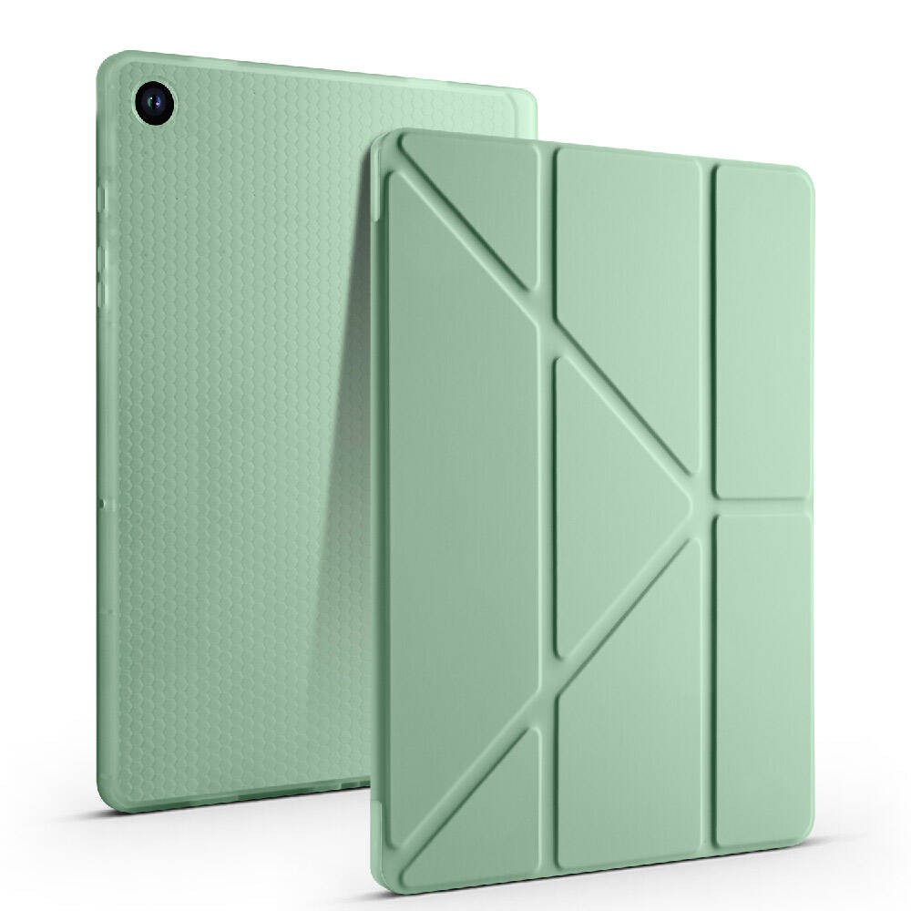 Galaxy Tab A9 Plus  Zore Tri Folding Kalem Bölmeli Standlı