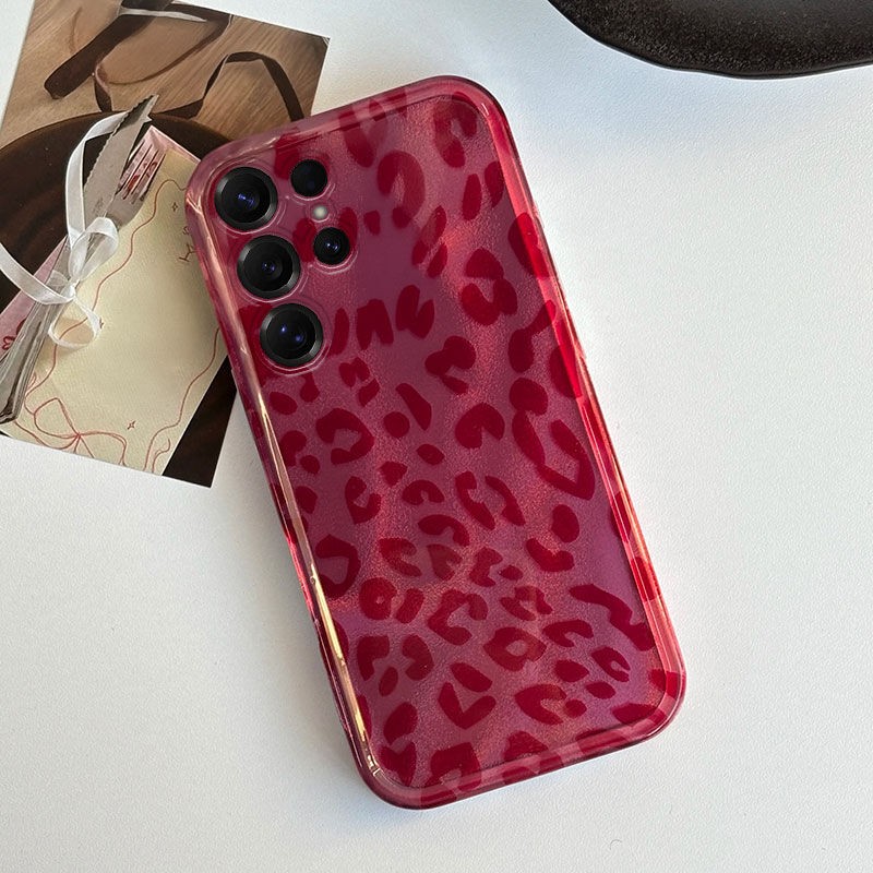 Samsung Galaxy S23 Ultra Uyumlu Leopar Desenli Zebana Luxe Silikon Kılıf