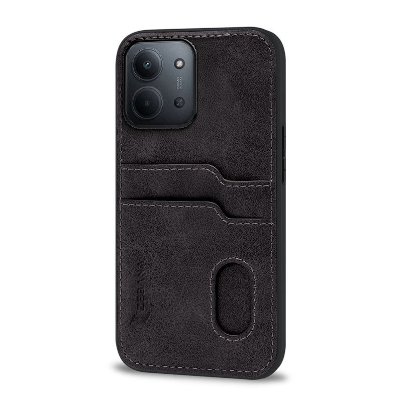 Xiaomi Redmi 15C Uyumlu Zebana Kartlıklı Pu Deri Kılıf