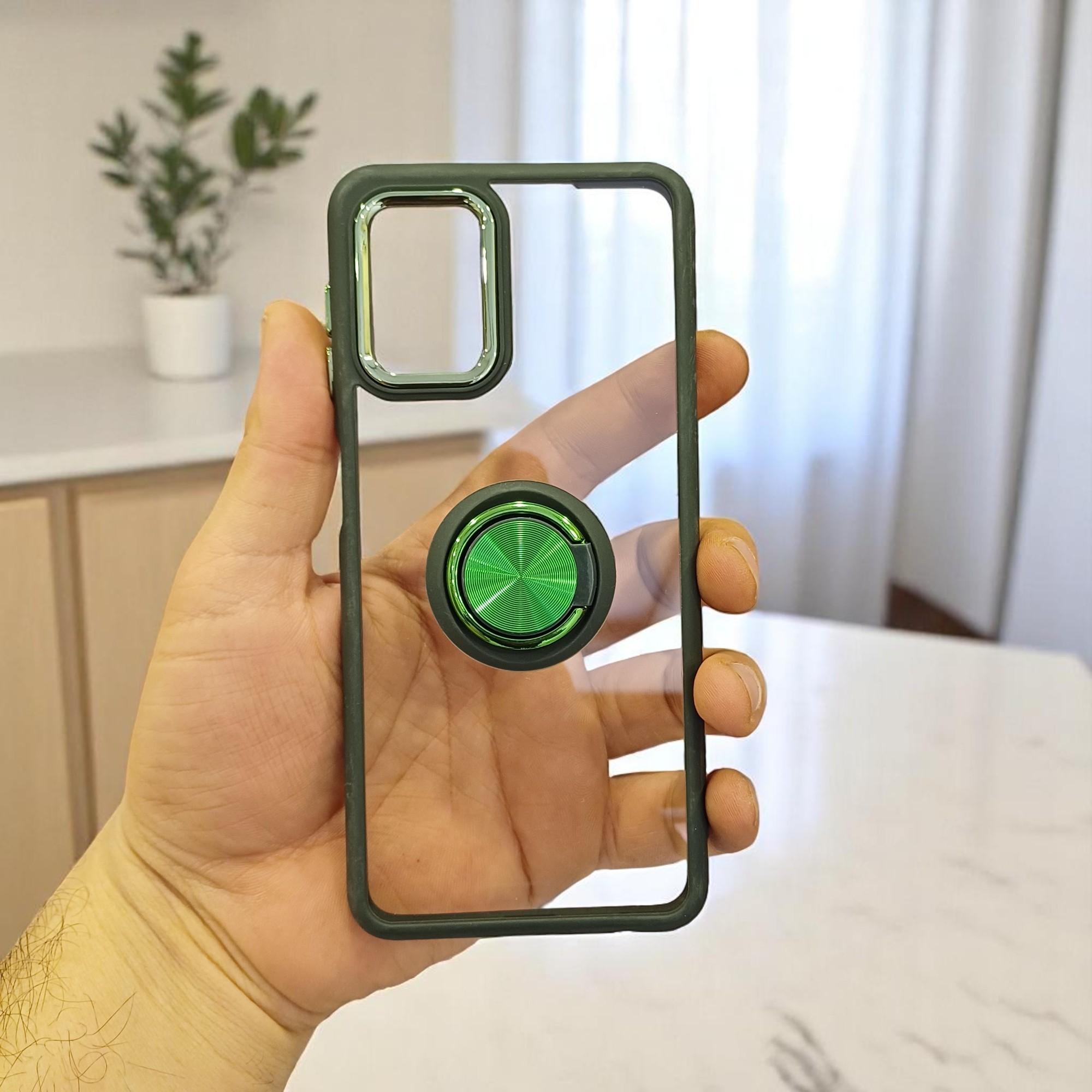 Samsung Galaxy A03 Uyumlu Standlı Kenarları Renkli Kılıf