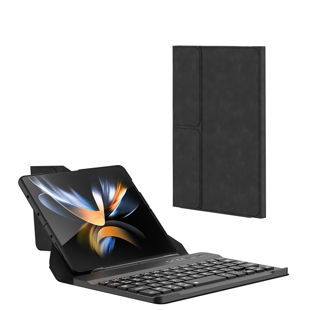 Galaxy Z Fold 4 Standlı Klavyeli Kalem Bölmeli Zore Kıpta Klavyeli