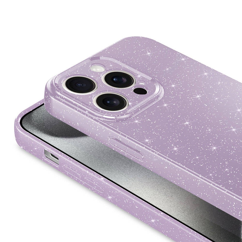 iPhone 15 Pro Max Kamera Korumalı Simli Lüks Zore Koton Kılıf