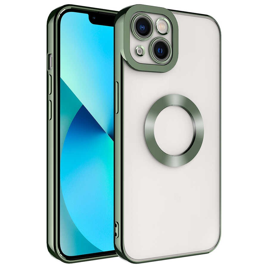 iPhone 14 Kamera Korumalı Logo Gösteren Zore Omega Kılıf