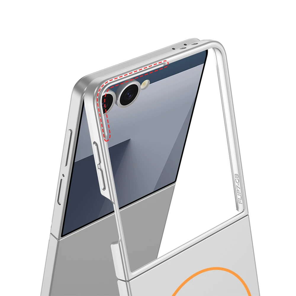 Galaxy Z Flip 7 Kılıf Wireless Şarj Özellikli Zore Kıpta M-safe Kapak