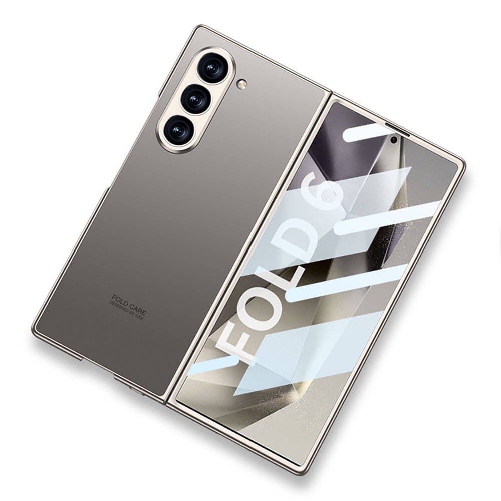 Galaxy Z Fold 6 Titanyum Metal Tasarımlı Zore Kıpta Caz