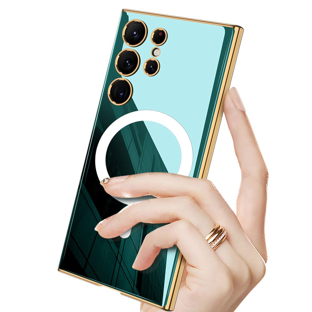 Galaxy S23 Ultra Wireless Şarj Özellikli Kenarları Elektroplating Kaplama Aynalı Zore Kent