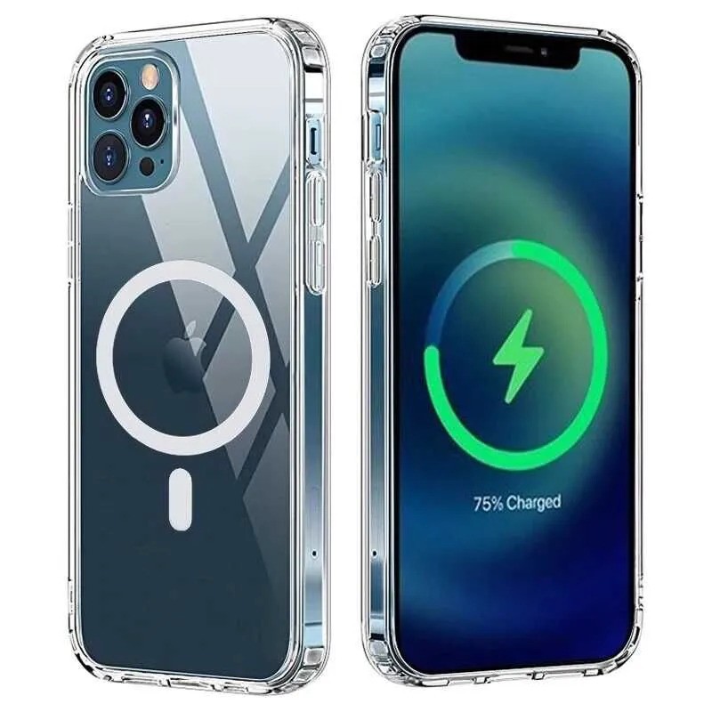 iPhone 16 Pro Max Uyumlu Zebana Şeffaf Magsafe Silikon Kılıf (Kablosuz Şarj Destekli-Şeffaf)
