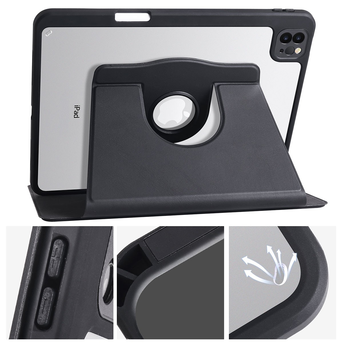 iPad Pro 11 2020 (2.Nesil)  Zore Termik Kalem Bölmeli Dönebilen Standlı