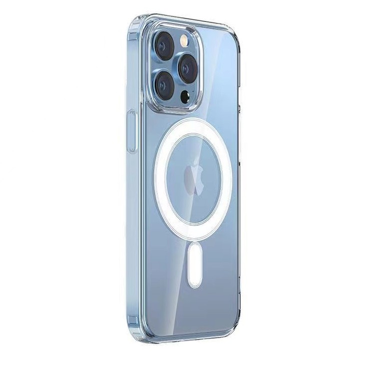 iPhone 14 Pro Max Uyumlu Magsafe Şarj Özellikli Şeffaf Sert PC Zore Embos Kaspak