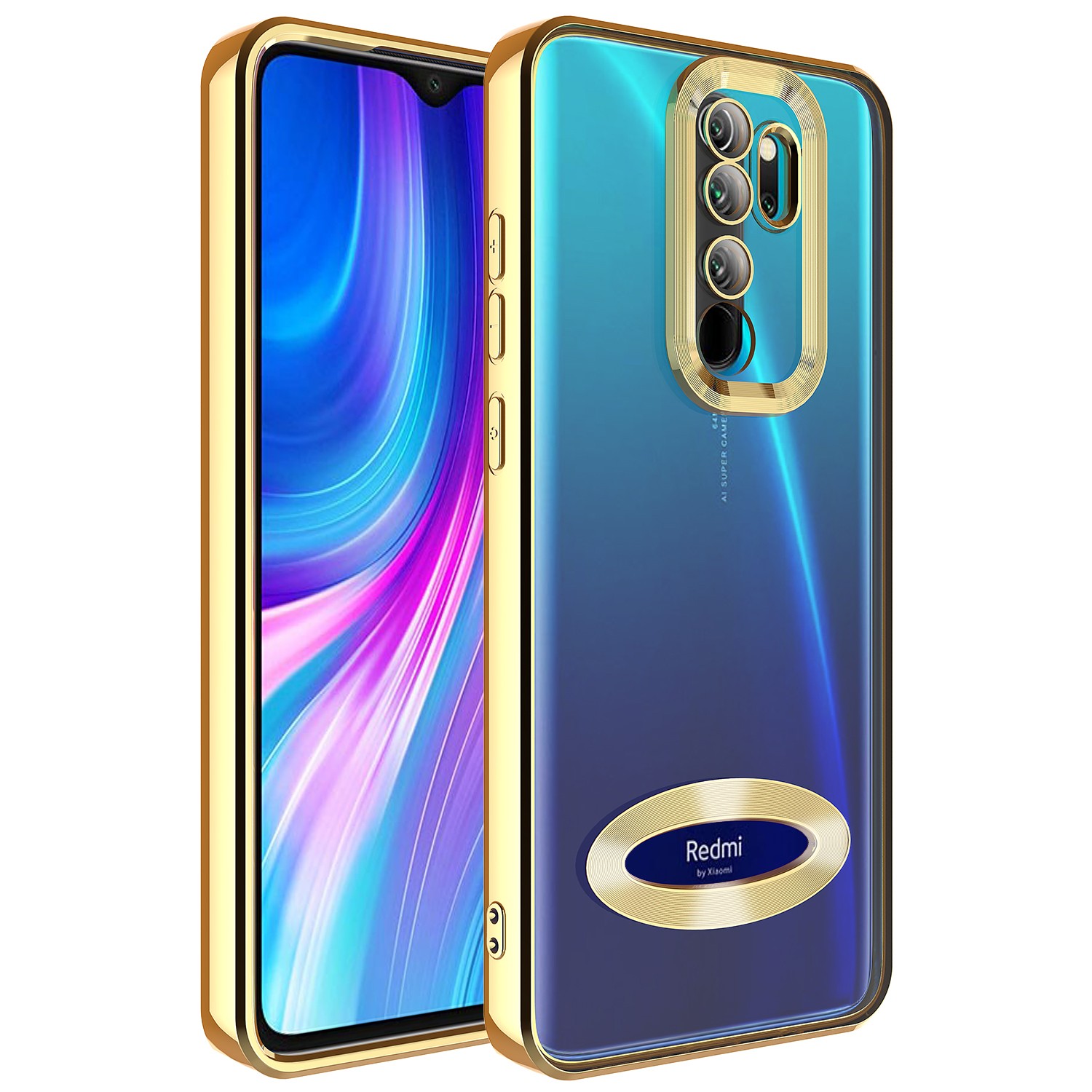 Xiaomi Redmi Note 8 Pro Kamera Korumalı Logo Gösteren Zore Omega Kılıf