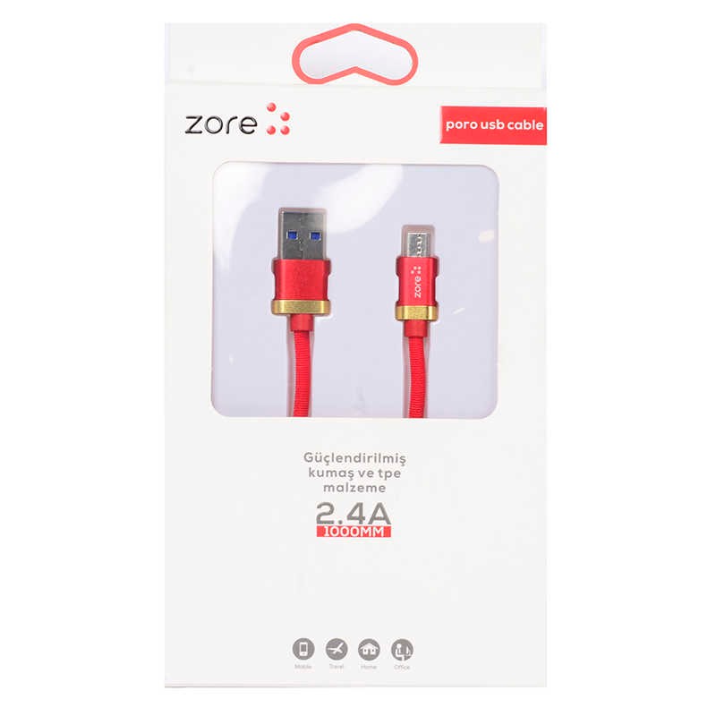 Zore Poro Micro Usb Cable 1M