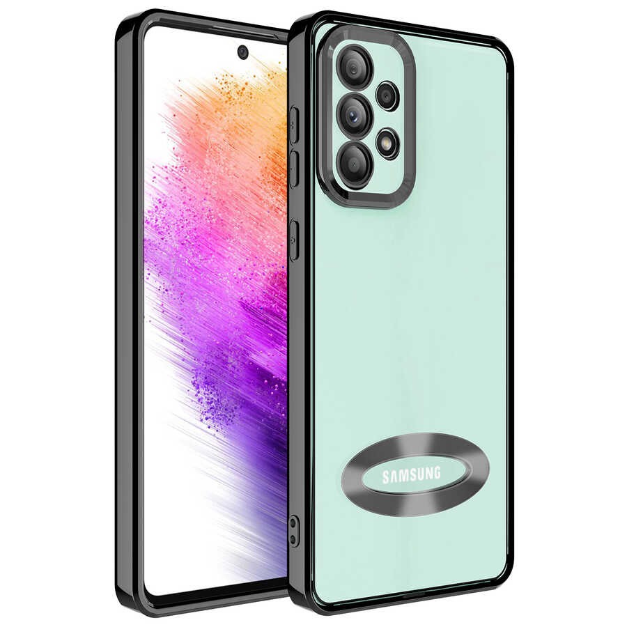 Galaxy A73 Kamera Korumalı Logo Gösteren Zore Omega Kılıf