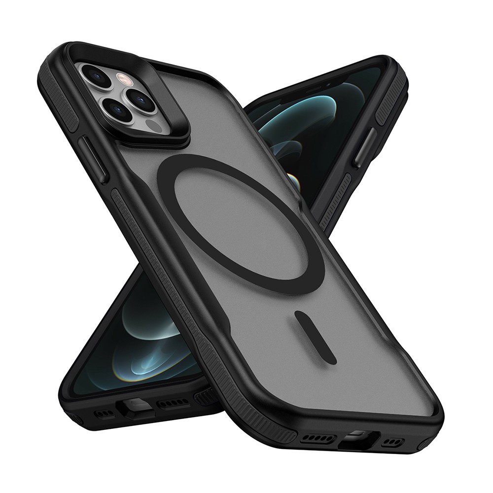 iPhone 11 Pro Max Magsafe Şarj Özellikli Renkli Kenar Airbag Şeritli Zore Lamer