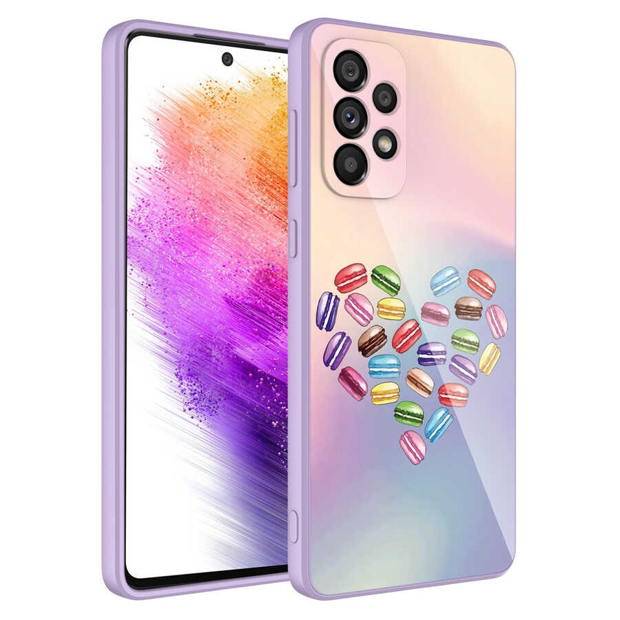 Galaxy A52 Kamera Korumalı Desenli Sert Silikon Zore Epoksi Kılıf