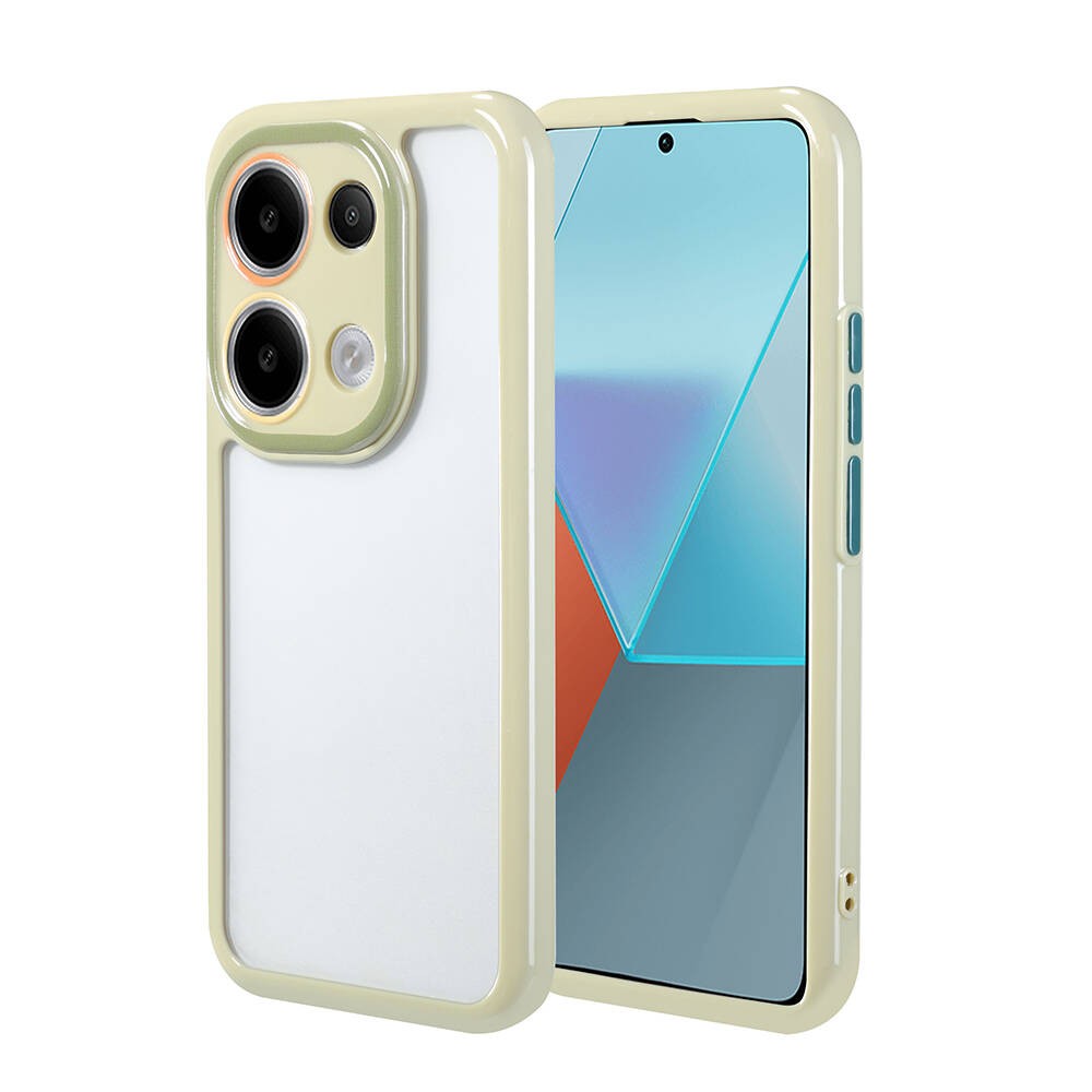 Xiaomi Redmi Note 13 Pro 4G Kamera Korumalı Renkli Kenar ve Çerçeve Tasarımlı Zore Vitamin Kılıf