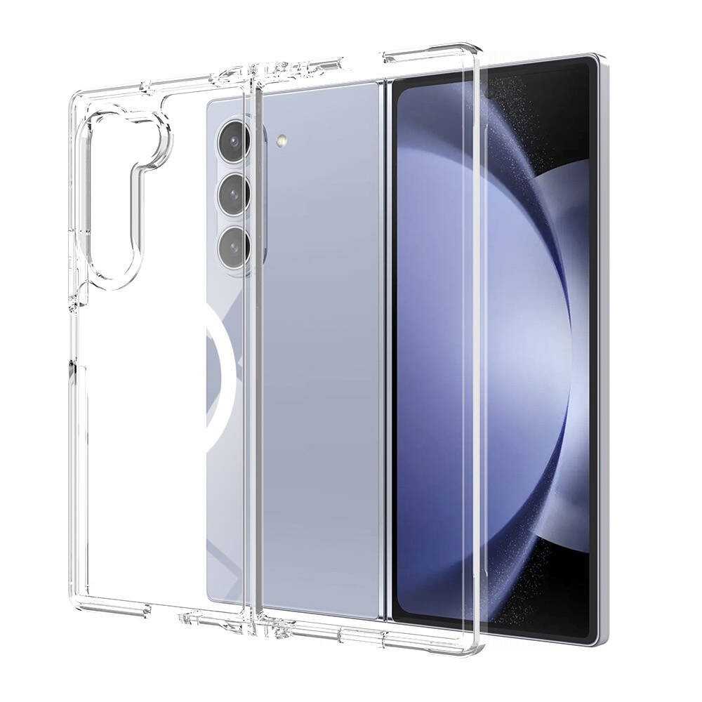 Galaxy Z Fold 6 Magsafe Şarj Özellikli Şeffaf Sert PC Zore Embos