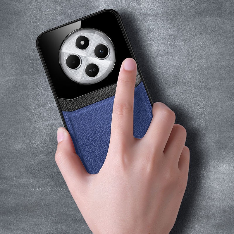 Xiaomi Redmi 14C Uyumlu Zebana Lens Pu Deri Kılıf