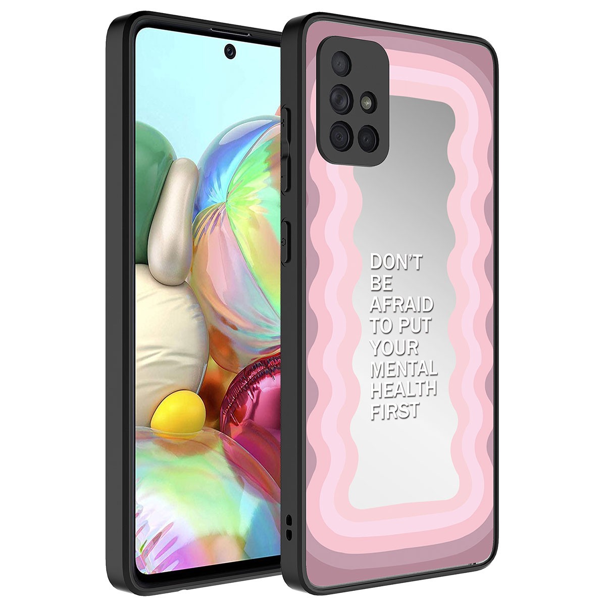 Galaxy A51 Aynalı Desenli Kamera Korumalı Parlak Zore Mirror Kapak