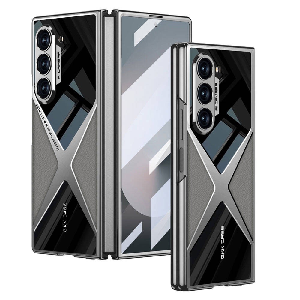 Galaxy Z Fold 6 Ultra İnce Kamera Korumalı PC + Deri Arka Yüzey Zore X-Pro