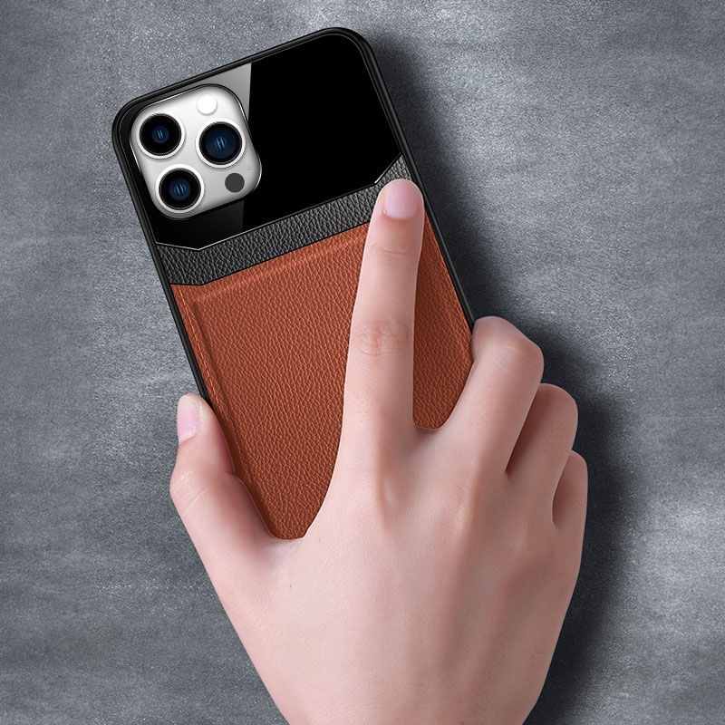 Apple iPhone 14 Pro Uyumlu Zebana Lens Pu Deri Kılıf