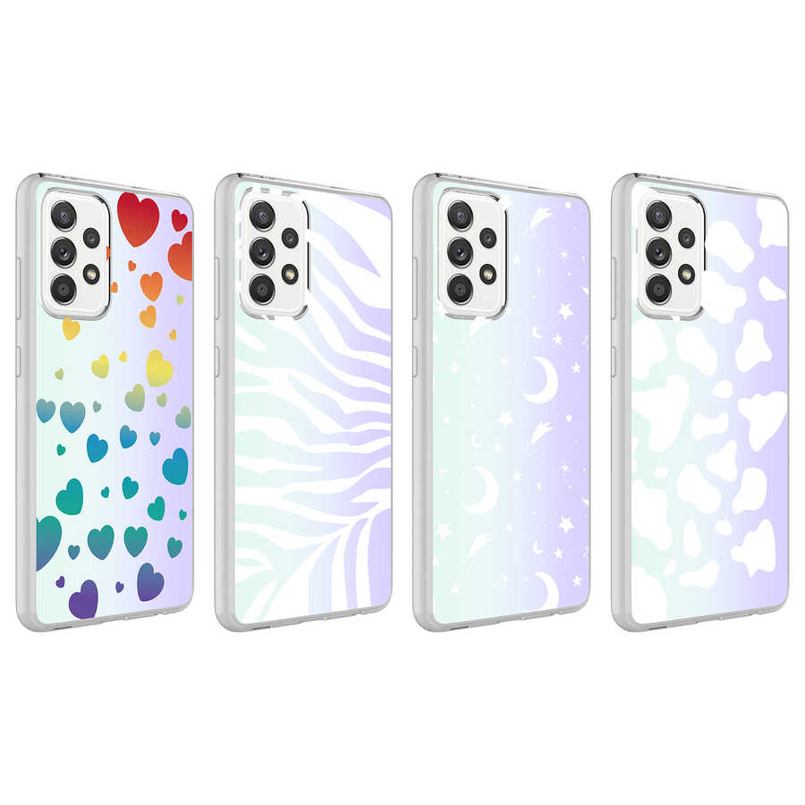 Galaxy A72 Zore M-Blue Desenli Kılıf