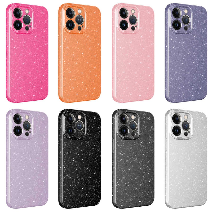 iPhone 12 Pro Kamera Korumalı Simli Lüks Zore Koton Kılıf