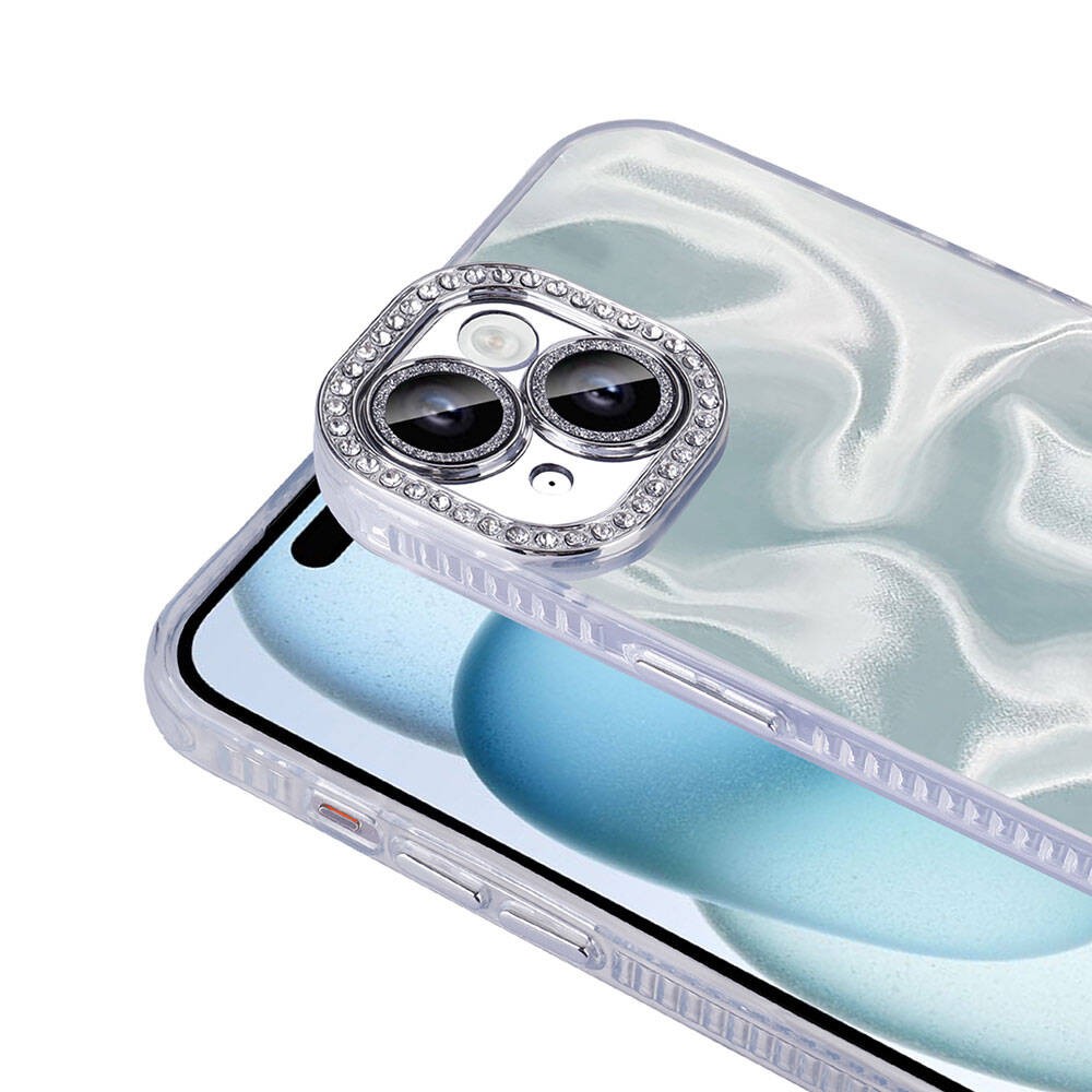 iPhone 14 Airbagli Parlak Taş Detay Tasarımlı Zore Esila