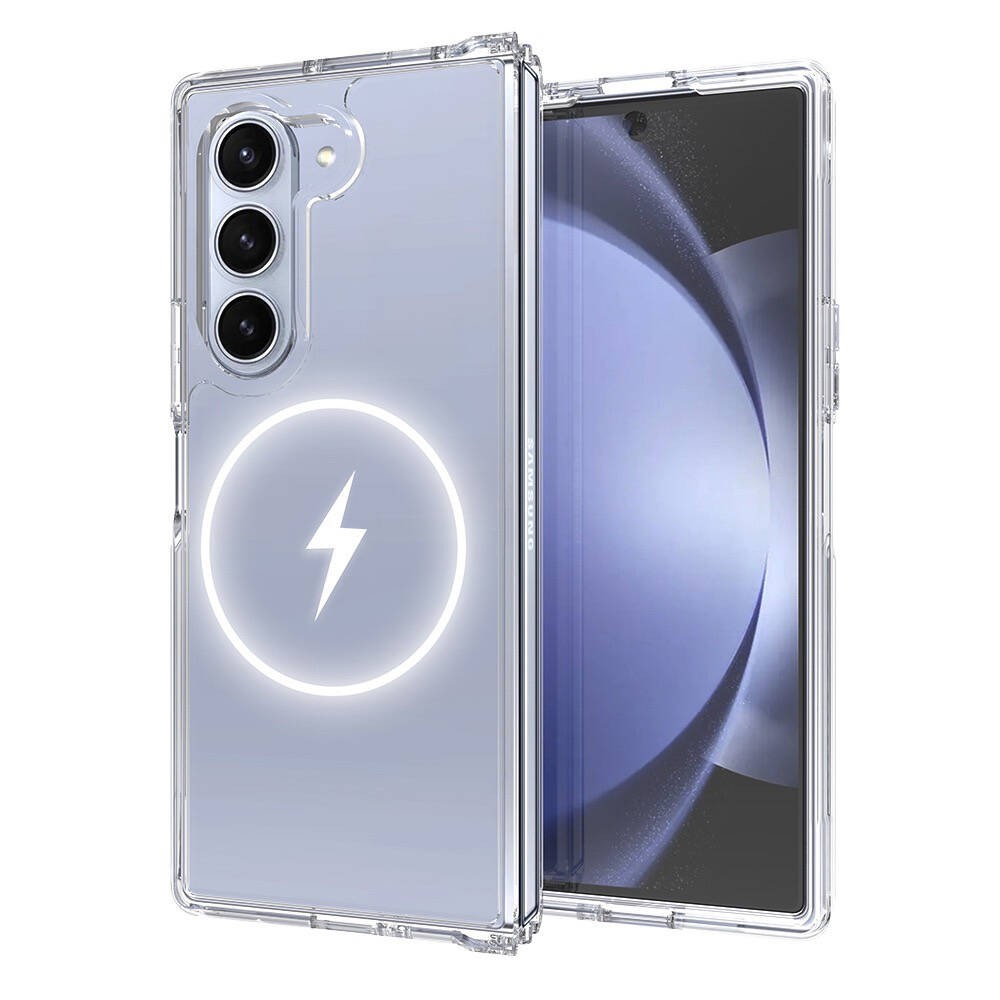 Galaxy Z Fold 6 Magsafe Şarj Özellikli Şeffaf Sert PC Zore Embos
