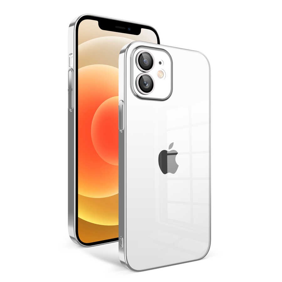 iPhone 12 Kamera Korumalı Renkli Çerçeveli Zore Garaj
