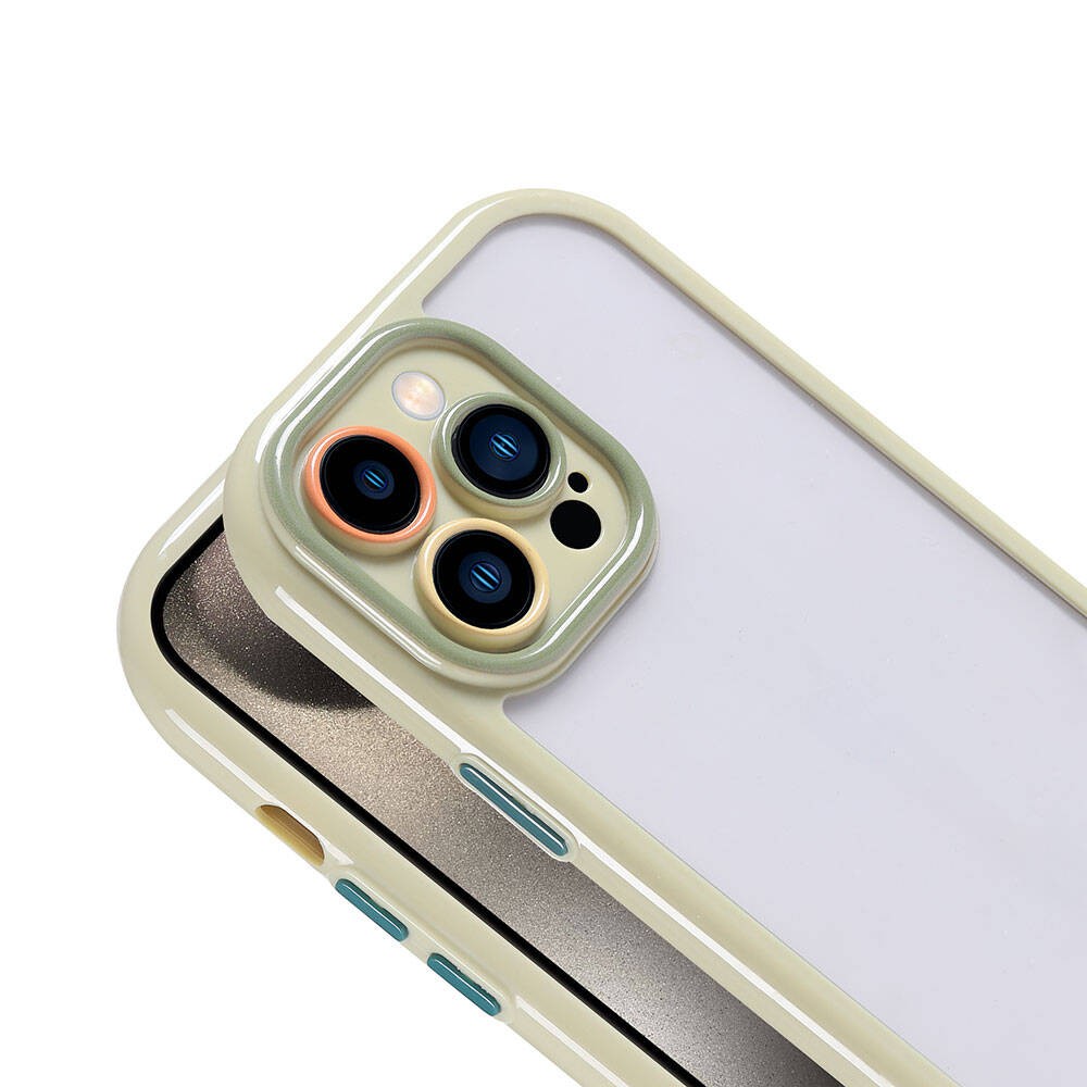 iPhone 15 Pro Max Kamera Korumalı Renkli Kenar ve Çerçeve Tasarımlı Zore Vitamin Kılıf