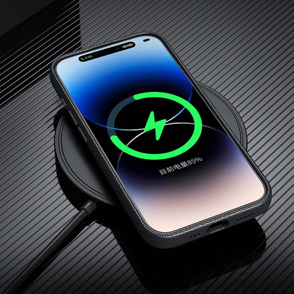 iPhone 15 Pro Max Magsafe Şarj Özellikli PU Deri Zore Adora